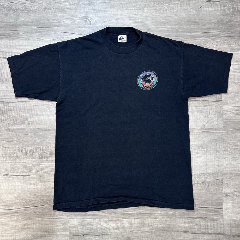 Vintage 90s Quicksilver Surf Double Sided Shirt XL Single Stitch Skate USA Made